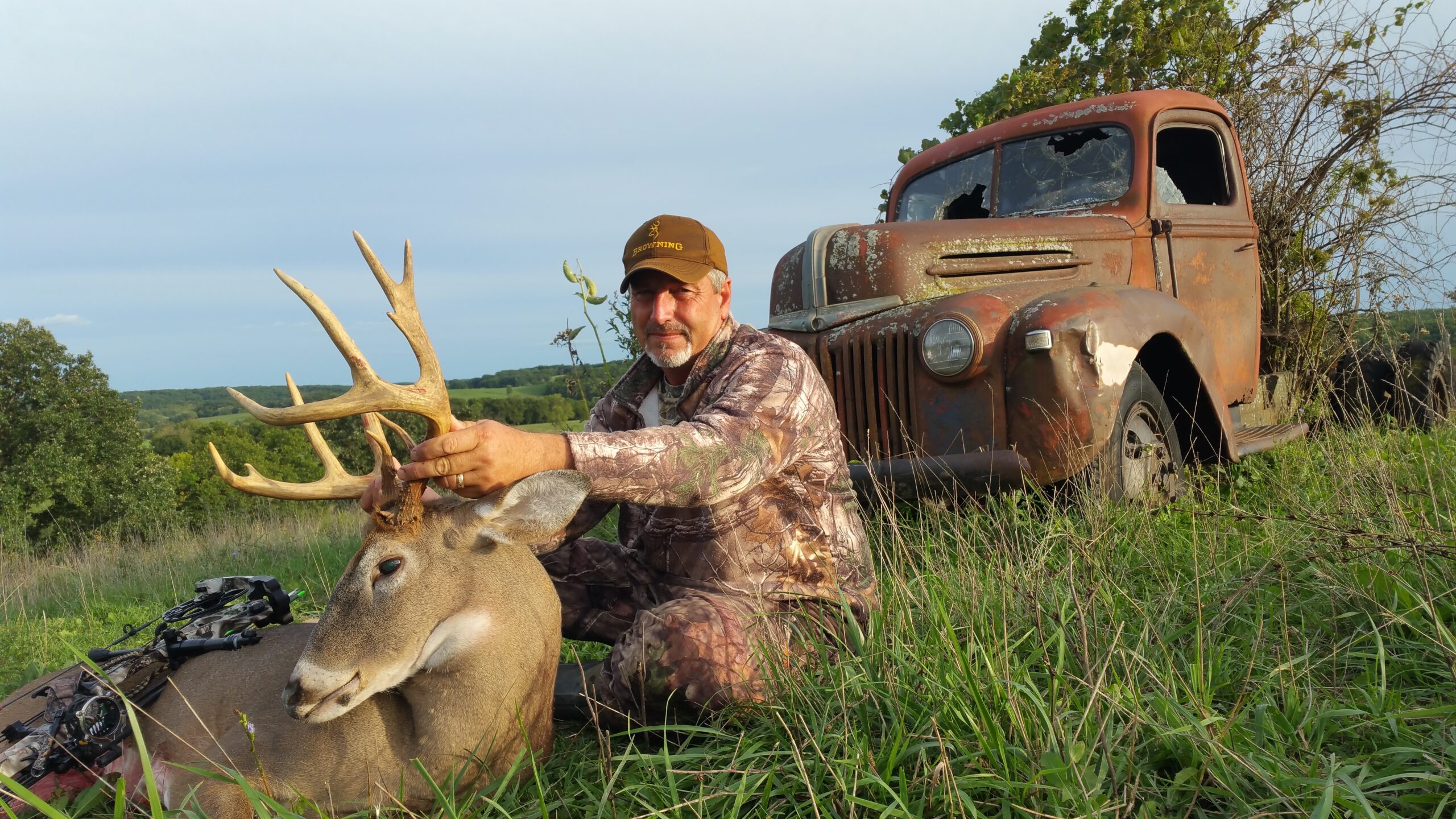 Missouri hunter with buck harvested during first rifle season.