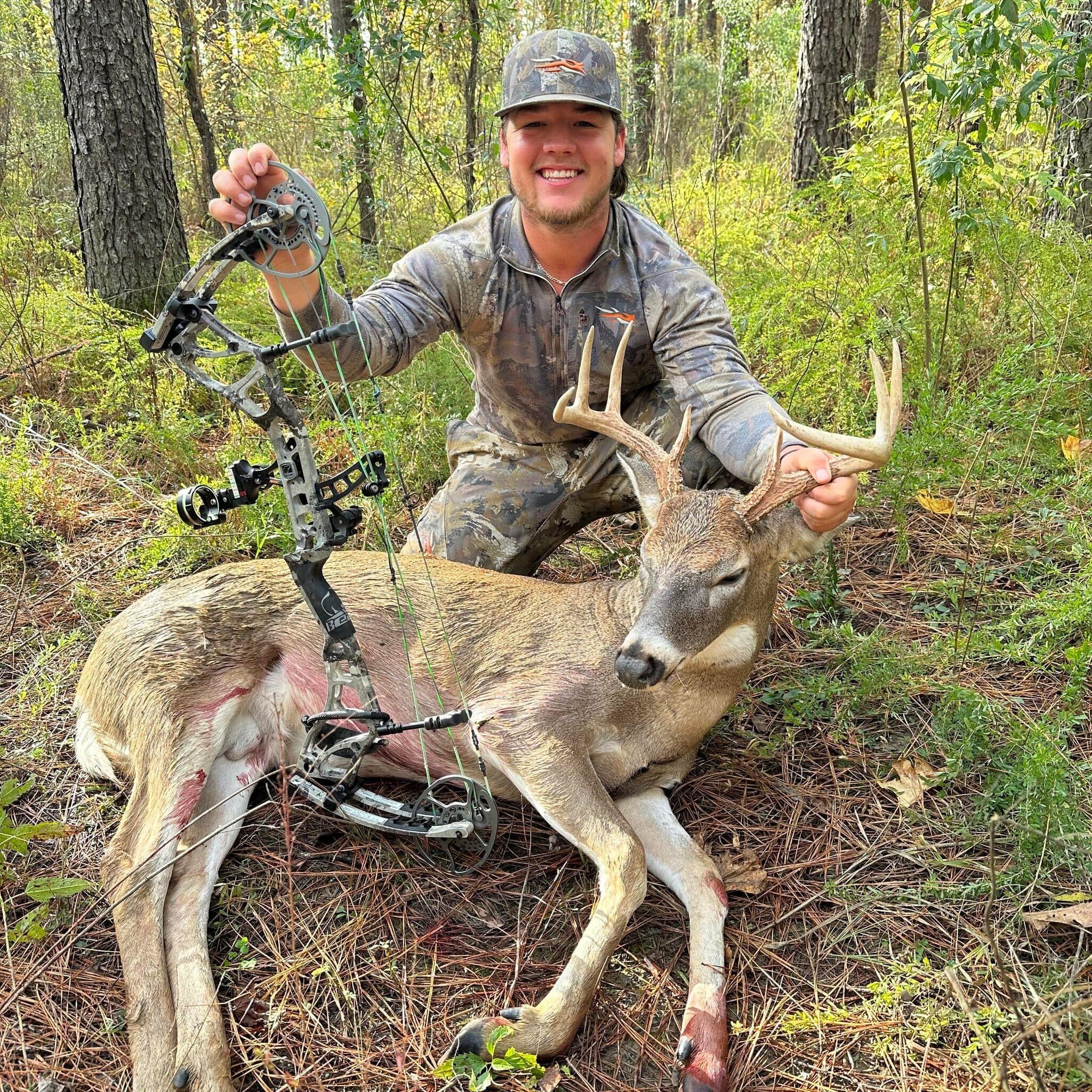 Blayse Quarnstrom shown with Arkansas deer. 